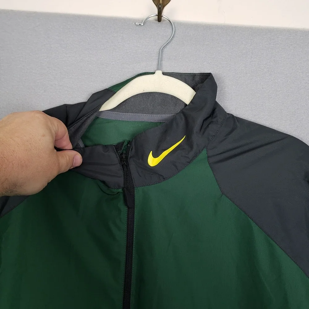 Nike Oregon Ducks 1/4 Zip Warm Up‎ Jackey Green Game Day Colligate Men's XL